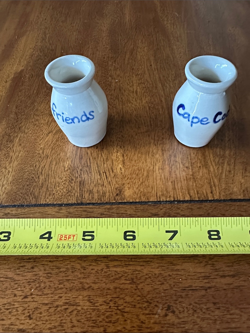 Friends & Cape Cod White Ceramic Mini Vases - Set of 2